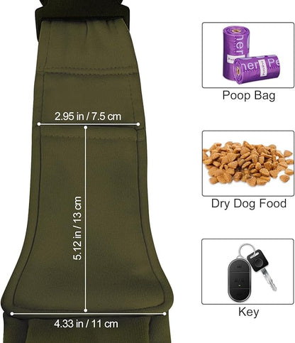 PETLOFT Reversible Dog Cat Sling Carrier, Small Dog Carrier, Adjustable Dog Sling, Hands Free Cross Body Carrier with Collar Hook for Dog/Cat/Bunny up to 11lb (Army Green)