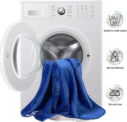 Sunheir Waterproof Dog Blankets for Extra Large Dogs - Cat Blanket Washable for Couch Protection, Soft Sherpa Fleece Puppy Throw Blanket to Prevent Urine Leaks & Protects Furniture, 50"X 60", Blue