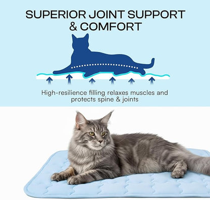 Luciphia Premium Dog Cooling Mat Non-Slip Q-MAX>0.5 Self-Cooling Pad for Large Pet Indoor Portable Kennel Puppy Bed for Couch Summer Crate Pad for Dog Washable Light Blue 40x60 inches