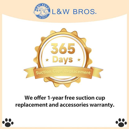 L&W BROS. Cat Window Perch Cushion Bed Cat Hammock with 4 Updated Suction Cups Easy to Assemble Window Bed for Heavy Large Cats (L 1Pc)