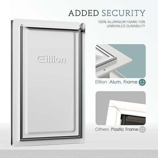 Extra Large Dog Door for Exterior Door, Up to 220 lbs, Doggy Door with 3 Flaps Opening 13.4" x 23.1", Aluminum Frame, Metal Closing Panel and Lock, XL Dog Door for Exterior Doors