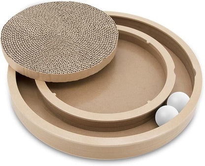 Best Pet Supplies Catify Cat Scratcher, Fun Interactive Scratchers, Posts, Poles, Claw Safe, Furniture Saver Indoor Play Support Natural Cat Behaviors Heavy Duty - Scratch & Spin
