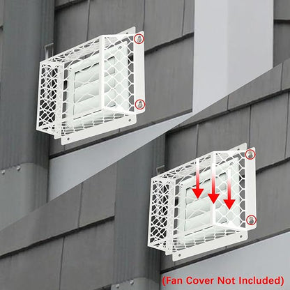 Dryer Vent Bird Guard,Dryer Vent Cover Guard for Most 3" to 4" Bathroom Exhaust Fan Ventilation Cover,7"Lx7"Wx5"H Steel Ventilation Bird Cage for Exhaust Fan Cover,White