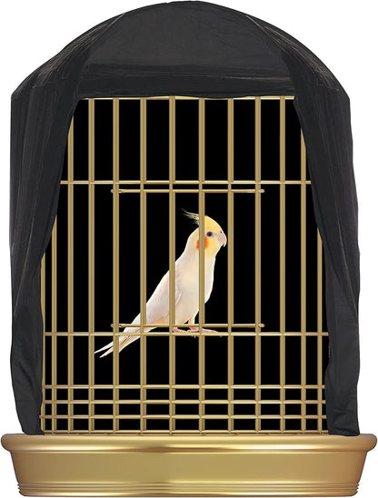 Penn-Plax Bird-Life Universal Fit Birdcage Cover – Machine Washable & Breathable Fabric – Black Color – Large Size