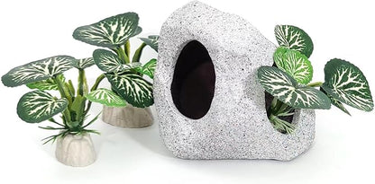 Fish Aquarium Decorations Cave Hide with Viewing Window for Betta Fish Tank Decor