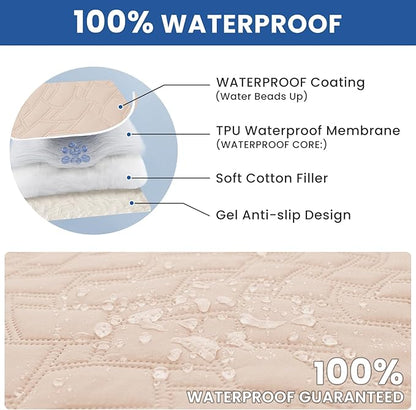 Waterproof Couch Covers for Pets, Waterproof Dog Bed Cover, Anti-Slip Soft Dog Blankets, Couch Cover for Dogs Washable, Pet Blanket for Puppy Large Dogs Cat (30x70 Inch, Beige)