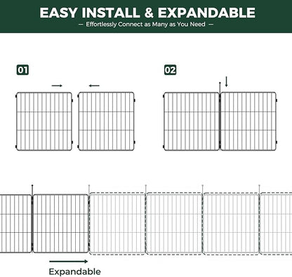 FXW MiniPaws Unleashed Dog Playpen, Expandable & Portable Design for Yard, RV Camping and Indoor Use, for Puppies and Small Dogs, 20-inch 16 Panels