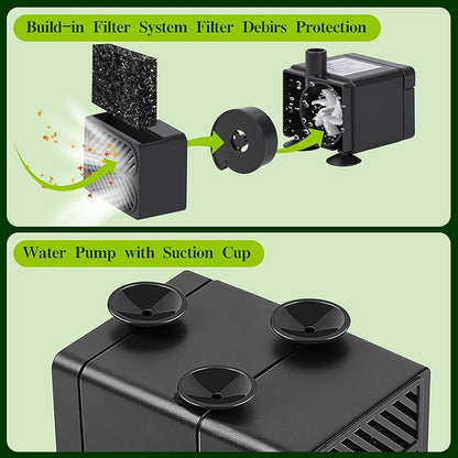 Solar Water Fountain for Bird Bath Solar Water Pump with Seperated Solar Panel 2.5w 5v Solar Powered Water Fountain for Small Pond Garden Water Feature Decoration