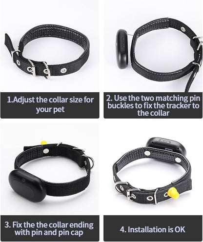 GPS 4G Tracker & Health Monitoring for Dog with LED Light Up,Sounding, Waterproof GPS Location & Smart Pet Activity Tracker, Unlimited Range use for Dogs Collar. (Large)