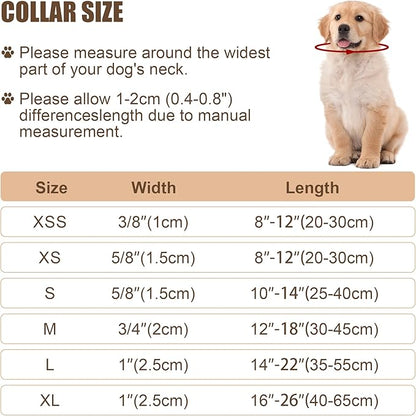 Reflective Dog Collar with Buckle Adjustable Safety Nylon Collars for Small Medium Large Dogs, Sky Blue XS