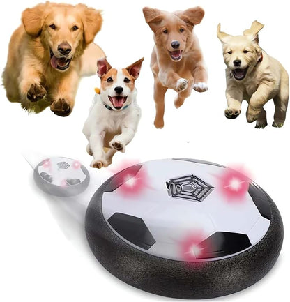 Ivieicip Active Gliding Disc - 2023 New Light up Indoor Soccer Ball Games Rolling for Dogs, Interactive Automatic Self Moving Dog Toys, Flying Saucer Aggressive Chewers (Silent)