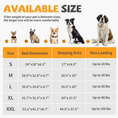 Makigued Orthopedic Dog Bed for Medium Dogs Egg Crate Foam Pet Sofa with Waterproof Liner, Removable Washable Cover, Nonslip Bottom, Cozy Couch for Small & Medium Dogs and Cats, 24x18x6.5, Grey