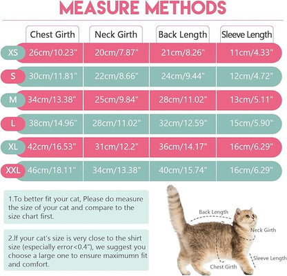 Sticky Cat Clothes Stretchy, Sphynx Hairless Sweater & Pajamas for Cats only, Soft Cat Onesie for Cats After Surgery Female Male & Hair Loss Prevention, Pink S