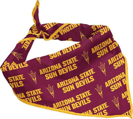 Arizona State Sun Devils Officially Licensed Bandana for Dogs and Cats | Fits Pets Great Gift Idea | Easy-to-Tie (Large, 28")