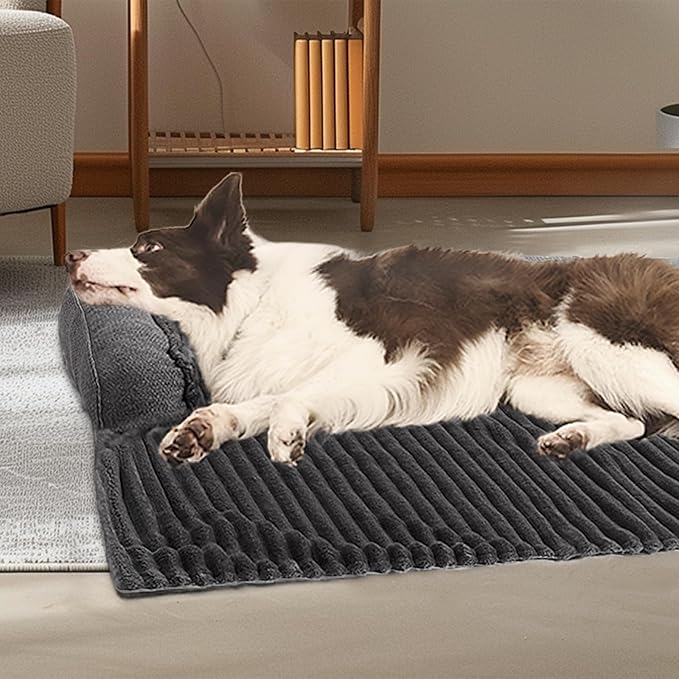 WINDRACING Luxury Dog Couch Bed, Washable Calming Dog Couch Cover, Couch Protector for Dogs, Waterproof Sofa Bed, Pet Bed Mats for Couch, Pet Couch Covers for Sofa Grey (X-Large 45x37x5.5 inch) ﻿