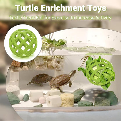 Turtle Feeder Ball, Aquatic Turtle Tank Accessories, Red Eared Slider Turtles Toys, Aquarium Decorations