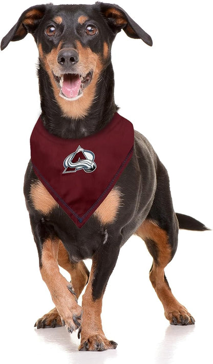 Pets First NHL Colorado Avalanche TIE Bandana, Size Large/X-Large. Dog Bandana Scarf Bib for Pet Cat Dog. The Ultimate Game-Day, Party Bandana