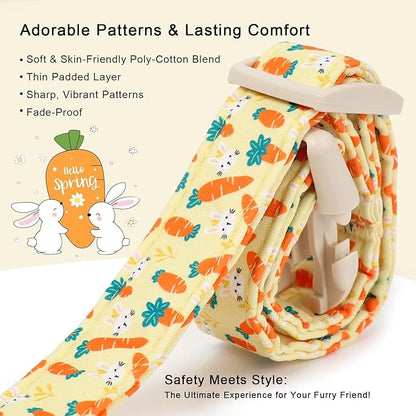 Easter Dog Collar for Large Dogs - Cute Carrot Bunny Easter Collars for Boy Girl Dogs, Lightweight Adjustable Yellow Cartoon Holiday Dog Collar L