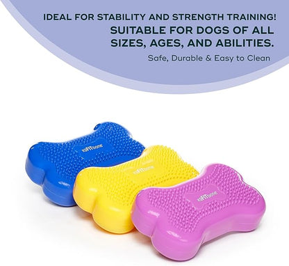 FitPAWS® K9FITbone® - Mini, Blue (Set of 2) | Dog Balance Training Platform & Exercise Equipment | Workout Tool for Strength, Core & Stability