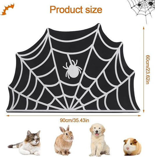 Halloween Pet Mat for Food and Water, Pet Feeding Mat for Dog Cat Bowl Absorbent Anti-Stain Non-Slip Quick Dry Easy Clean Floor Placemat, Pets Accessories Indoor (24 * 35.5 in)