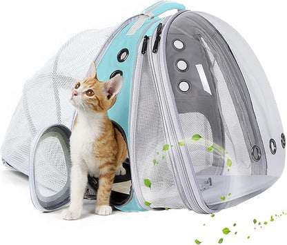 Dual Expandable Cat Backpack Carrier, Fit up to 20 lbs, Expandable Pet Carrier Backpack for Large Fat Cat and Small Puppy