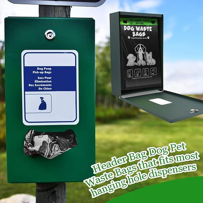 Ireer 20 Count 2000 Pcs Header Bag Bulk Cute Dog Pet Waste Bags Bulk Poop Leakproof Easy Single Pull for Poop Dog Waste Station Fit Hang Hole Dispenser Pet Home Outdoor