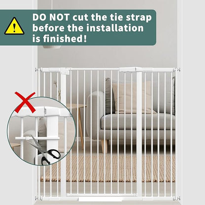 40.55" Tall, 30.11-34.05 Inch Wide, 1.37" Ultra Narrow Spacing Dog Pet Baby Gate Indoor for Doorway Hallway, Pressure Mounted 31 32 33 34 Inches Wide