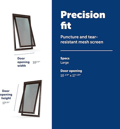 PetSafe Pet Screen Door - Heavy Duty, Tear- & Puncture-Resistant Dog & Cat Mesh Flap - Storm Door Compatible - Large - for Dogs & Cats up to 100 lb
