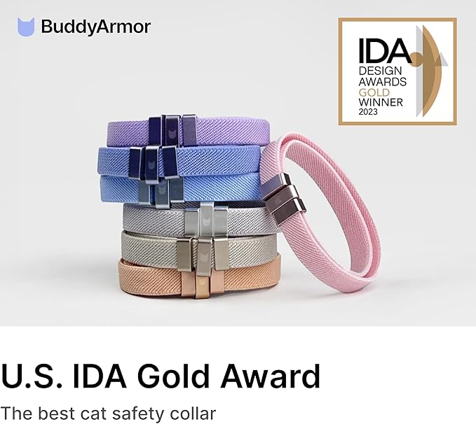 Safety Cat Collar - U.S. IDA Gold Awarding Design, Elastic Quick Release, Non Breakaway - Lightweight for Kitten, Neck Fit 5.9'-11.8' for All Small Large Cat,S(Sunshine)