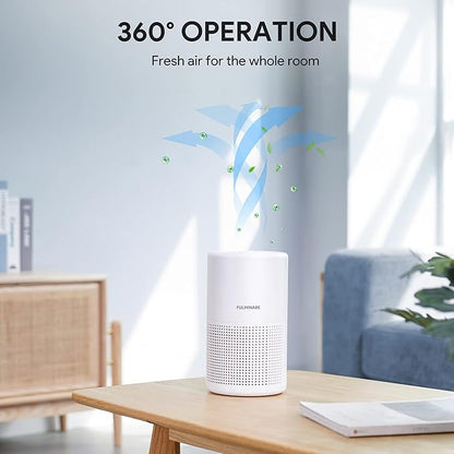 Air Purifiers for Bedroom, FULMINARE H13 True HEPA Air Filter, Quiet Air Cleaner With Night Light, Portable Small Air Purifier for Home, Office, Living Room