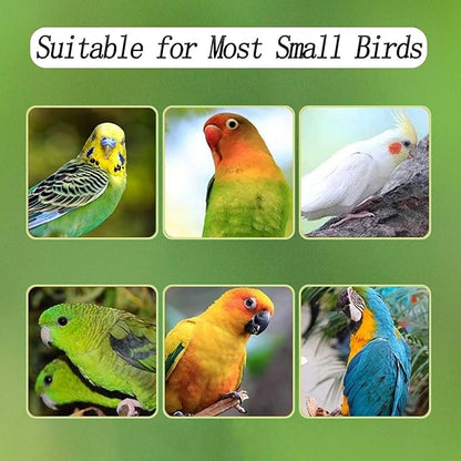 No Mess Bird Feeder for Cage, Automatic Acrylic No Mess Bird Feeder Cage for Parrots Canary Parakeet Budgerigar Crested Myna Cockatiel Lovebird (Large)