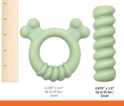Nylabone Sensory Material Soothing Puppy Chew Toy Stick, Toys for Teething Puppies, Peanut Butter Flavor, Small - Up to 25 lbs, 1 Count