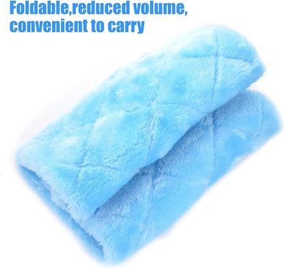 MOACC Winter Warm Bird Nest House Shed Hut Hanging Hammock Finch Cage Plush Fluffy Birds Hut Hideaway for Hamster Parrot Macaw Budgies Eclectus Parakeet Cockatiels Cockatoo Lovebird (M, Blue)