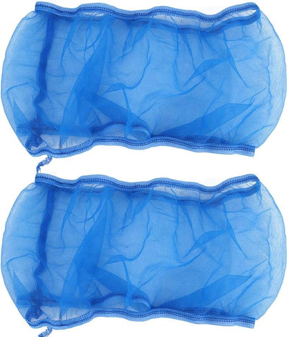Alvinlite 2 Pieces Bird Cage Cover Seed Feather Catcher Birdcage Nylon Mesh Net Cover Soft Skirt Guard,Bird Cage Accessory(Blue)