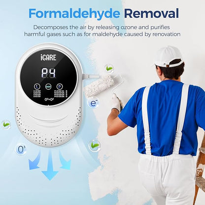 Ozone Odor Eliminator for Strong Odor 99% Cat Litter Deodorizer Pets Poof Odor Removal Air Ionizers Home Plug-in Air Purifier for Bedroom, Toilet, Kitchen, Shoe, Smoke, Formaldehyde Air Freshener