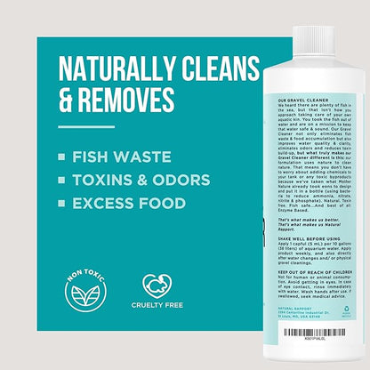 Aquarium Gravel Cleaner - Naturally Maintain a Healthier Tank, Reducing Fish Waste and Toxins (16 fl oz)