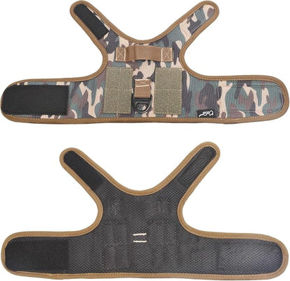 Tactical Cat Harness and Leash for Walking Escape Proof Breathable Mesh Fabric, Green Jungle Camo, XX-Large, Adjustable Cat Walking Jackets, Padded Stylish Cat Vest