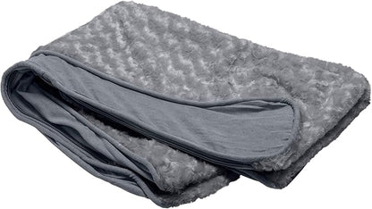 Furhaven Replacement Dog Bed Cover Ultra Plush Faux Fur & Suede Contour Luxe Lounger, Machine Washable - Gray, Jumbo Plus (XX-Large)