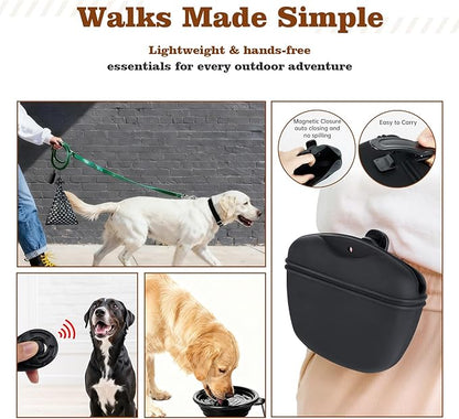 Puppy Supplies Starter Kit – Puppy Essentials and Dog Stuff Set for Small Dogs, Includes Bowls, Toys, Toothbrush, Treat Pouch and More, Welcome Home Gifts for Your New Puppies - Black