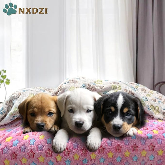 Dog Blankets for Medium Large Dogs Washable, 3 Pack Pet Blanket Washable 41" x 31", Fuzzy Soft Puppy Throw Cover for Kennel Crate Bed