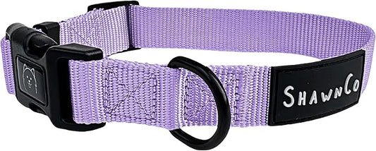 ShawnCo Dream Walk Dog Collar- Premium, Adjustable and Comfortable Pet Collar for Small, Medium, Large and Extra Large Dogs (XL, ICY Lilac)