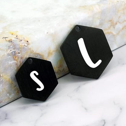 Ultra Joys Stainless Steel Pet ID Tag Dog Name Tags Personalized Front and Back Engraving, Customized Dog Tags and Cat Tag, Optional Engraved on Both Sides, Hexagon Tag with Vine Design, Large