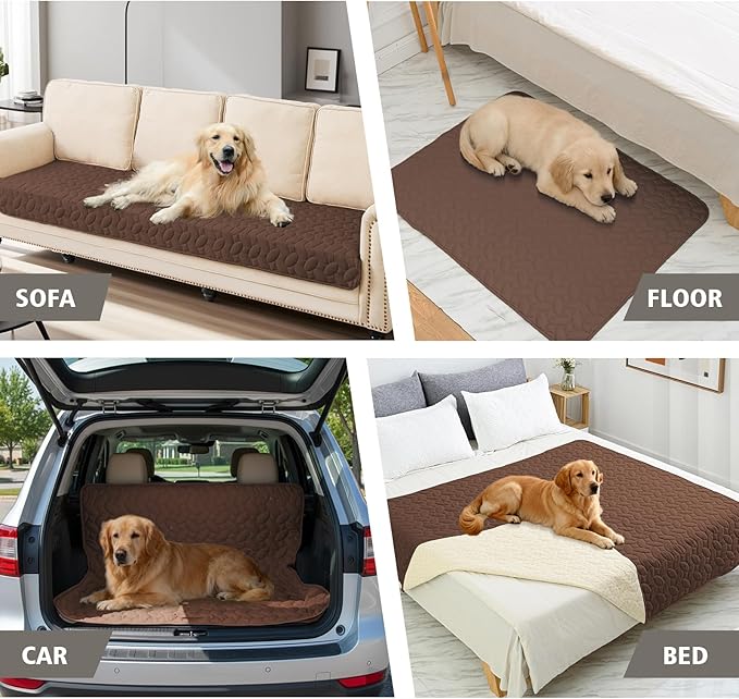 Ameritex Pet Bed Cover Dog Bed Blanket for Sofa and Furniture Waterproof New Pattern Design (40x50 Inch, Chocolate)