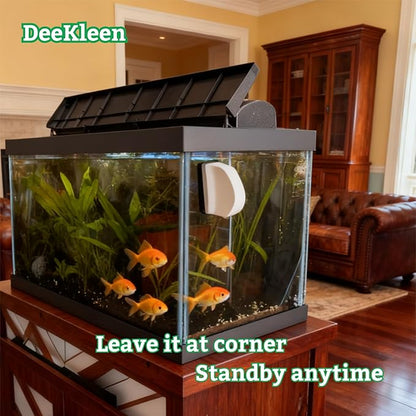 Aquarium Magnetic Tank Cleaner,Tool Brush for Aquarium,Effective Clean Buildups on The Glass,2 Scrapers,Self-Floating,Scratch Free,Nonslip,Strong Magnetic,DeeKleen Fish Tank Accessories(Small)