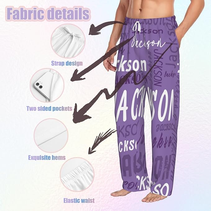 Custom Pajamas Pants Plaid Personalized Funny PJ Pant Design with Face Pajama for Men Women Dog Pet