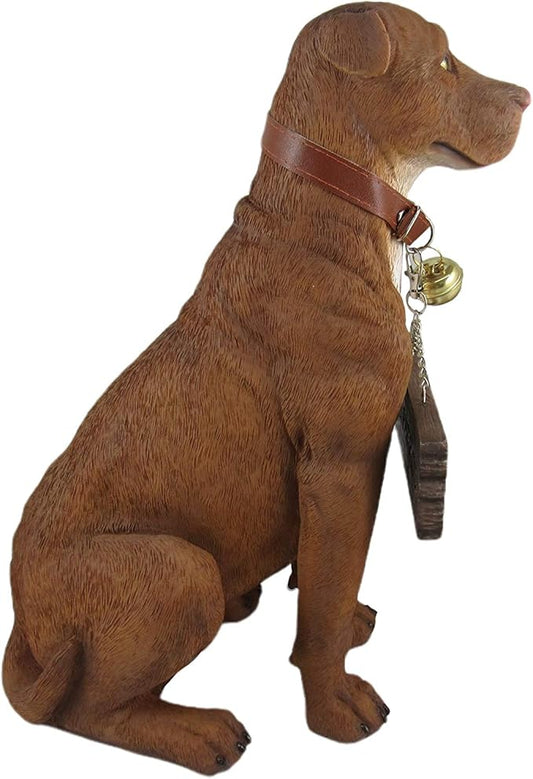 DWK Front Porch Dog Outdoor Welcome Sign Decorative Statue | Cute Dog Welcome Sign for Front Porch Standing | Decorative Garden Statues - Pitbull