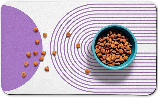 Dog Food Mats for Floors Waterproof, Cat Water Bowl Mats Pet Feeding Absorbent Mat Placemats for Food and Water Bohemia 17 * 30 inch