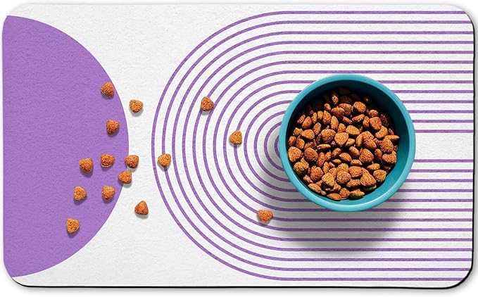 Dog Food Mats for Floors Waterproof, Cat Water Bowl Mats Pet Feeding Absorbent Mat Placemats for Food and Water Bohemia 16 * 24 inch