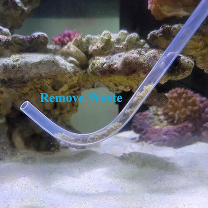 Aquarium Coral Feeder Fish Feeder Waste Clean Tool Manual Cleaner Water Changer Fish Tank Cleaning Tool Siphon Dropper Waste Remover Aquatic Bottom Pipette (25IN)
