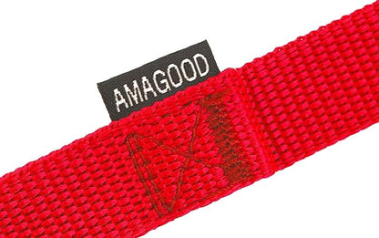 AMAGOOD Dog/Puppy Obedience Recall Training Agility Lead-15 ft 20 ft 30 ft 50 ft Long Leash-for Dog Training,Tie Out,Play,Safety,Camping (15Feet x 1Inch, Red)